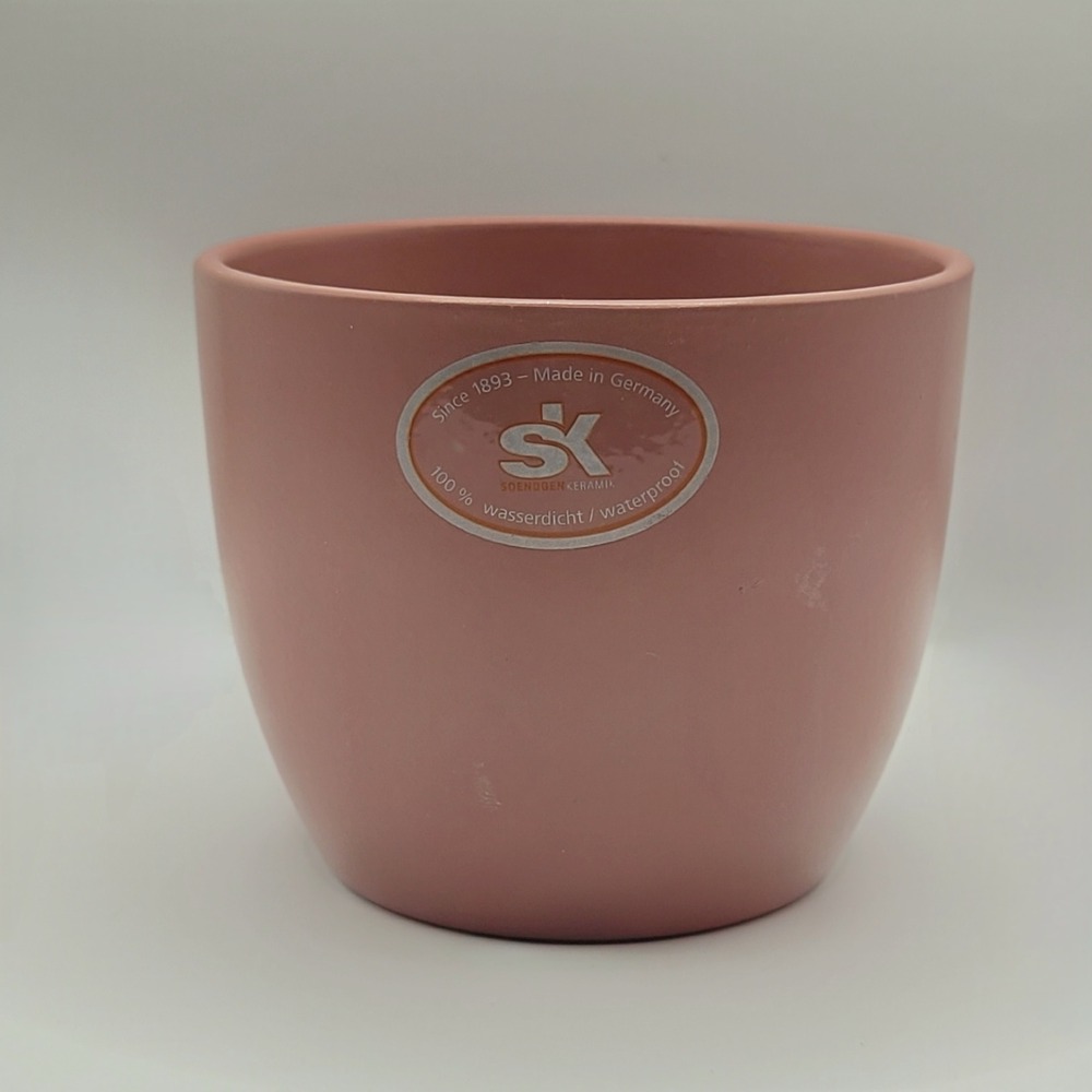 Soendgen Keramik SK Pink Matte Ceramic Planter Pot Made in Germany 4 Inch